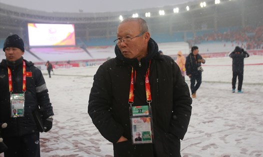 HLV Park Hang-seo đã giúp U23 VN tạo nên  lịch sử cho bóng đá Việt Nam. Ảnh: M.T