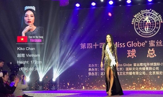 Kiko Chan tại cuộc thi Miss Globe.Ảnh: T.L
