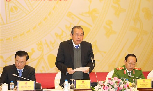 Phó Thủ tướng Thường trực Chính phủ Trương Hoà Bình phát biểu tại Hội nghị. Ảnh: VGP