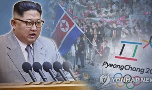 Trong thông điệp năm mới, nhà lãnh đạo Kim Jong-un đề xuất đối thoại với Hàn Quốc và cử vận động viên tham dự Thế vận hội mùa Đông Pyeongchang. Ảnh: Yonhap