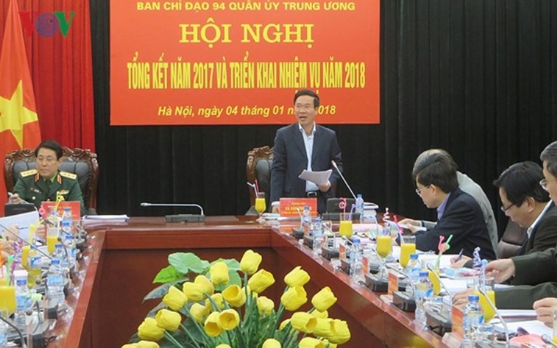 Ủy viên Bộ Chính trị, Bí thư Trung ương Đảng, Trưởng Ban Tuyên giáo Trung ương Võ Văn Thưởng phát biểu tại Hội nghị