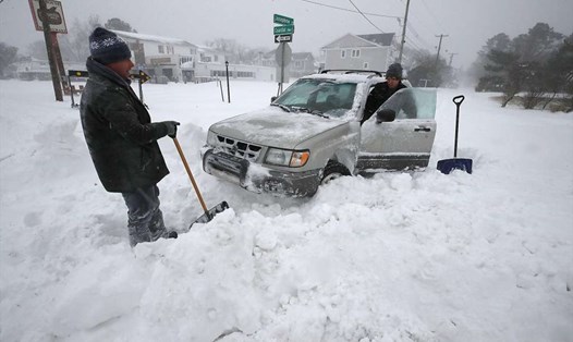 Bão tuyết đang gây ảnh hưởng nghiêm trọng ở khu vực đông bắc Mỹ. Ảnh: Getty