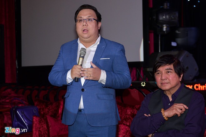 Gia Bảo trong buổi giới thiệu vở diễn Đời cô Lựu. Ảnh: Zing
