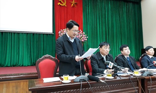 Ông Vũ Hà, Phó Giám đốc sở GTVT Hà Nội thông tin về dự án vành đai 1 - Ảnh TN