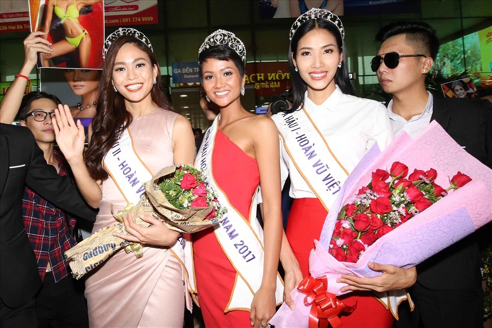 Top 3 Hoa hậu Hoàn vũ 2017 Mâu Thủy - H'Hen Niê - Hoàng Thùy.
