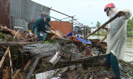 Giông lốc gây thiệt hại nặng nề ở Hậu Giang vào tháng 7.2018