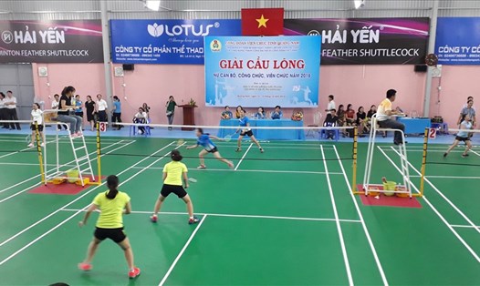 Giải Cầu lông nữ CBCCVC tỉnh Quảng Nam lần thứ nhất. Ảnh: Đ.V