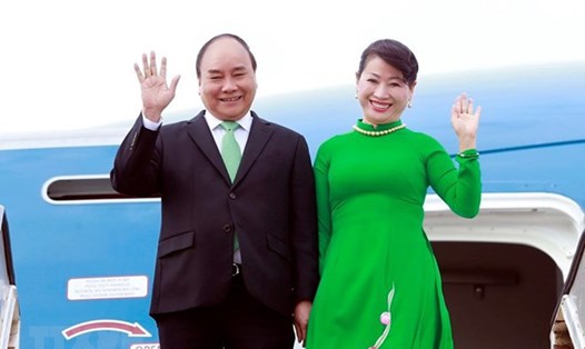 Thủ tướng Nguyễn Xuân Phúc và Phu nhân. Ảnh: TTXVN