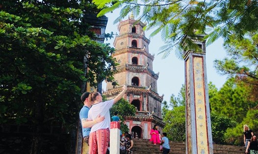 Một góc chùa Thiên Mụ. Ảnh: PĐ.