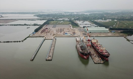 Nhà máy đóng tàu Nosco - Vinalines tại xã Tiền Phong, Thị xã Quảng Yên (Quảng Ninh) nhiều tháng nay không thanh toán lương đầy đủ cho người lao động. Ảnh: T.N.D