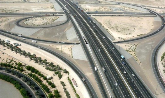 Đường sá ở Dubai.
