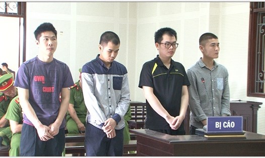 4 đối tượng người Trung Quốc tại phiên tòa. Ảnh: CAQN