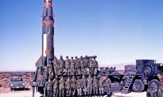 Tên lửa đạn đạo chiến lược di động tầm trung Pershing 1B của Mỹ. Ảnh: Wiki