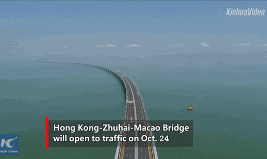 Cầu vượt biển dài nhất ở Trung Quốc.