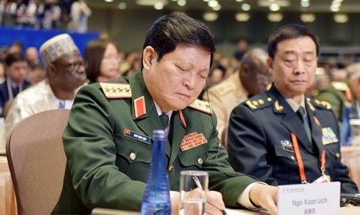 Đại tướng, Bộ trưởng Quốc phòng Việt Nam Ngô Xuân Lịch tham dự Diễn đàn Hương Sơn Bắc Kinh lần thứ 8. Ảnh: TTXVN