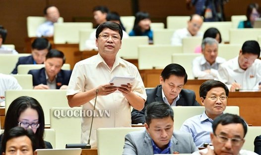 ĐBQH Tạ Văn Hạ (Bạc Liêu) đề xuất sáp nhập thêm các tỉnh, thành phố để giảm sự "cồng kềnh". Ảnh: Quochoi.vn