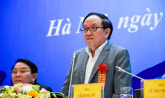 Ông Lê Đăng Xu tái đắc cử chủ tịch Liên đoàn cầu lông Việt Nam khóa VI. Ảnh: Bùi Lượng 