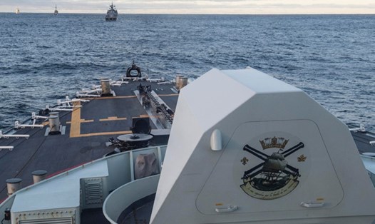 Chiến hạm Canada tham gia cuộc tập trận Liên kết Đinh ba 2018 của NATO. Ảnh: NATO