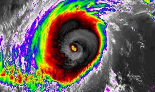 Đường kính của bão Yutu rộng 600km. Ảnh: ABS-CBN News