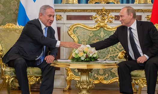 Tổng thống Nga Vladimir Putin và Thủ tướng Israel Benjamin Netanyahu. Ảnh: Sputnik. 