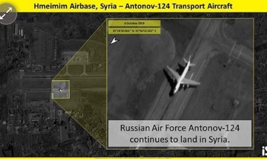 Máy bay vận tải Nga tại căn cứ không quân Hmeimim, Syria, Ảnh: Ynet News. 