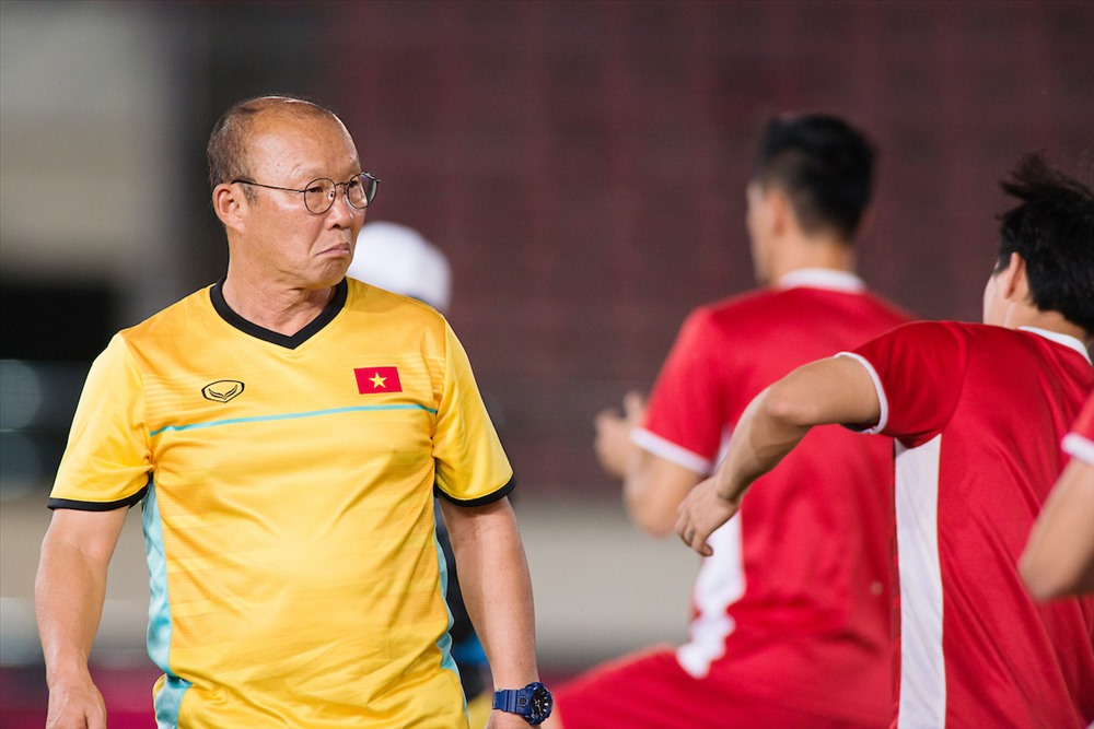 HLV Park Hang-seo đón 3 học trò trở lại sau chấn thương. (Ảnh - affsuzukicup.com)