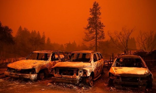 Cháy rừng ở bắc California. Ảnh: Getty Images