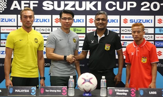 HLV Tan Cheng Hoe của Malaysia muốn đánh bại Lào với tỉ số đậm để tạo lợi thế trước trận đấu với ĐT Việt Nam. Ảnh: AFF