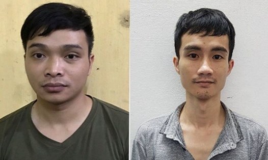 Lương (trái) và Thái (phải) do Cơ quan CSĐT Công an tỉnh đang tạm giam. Ảnh: T. Hương