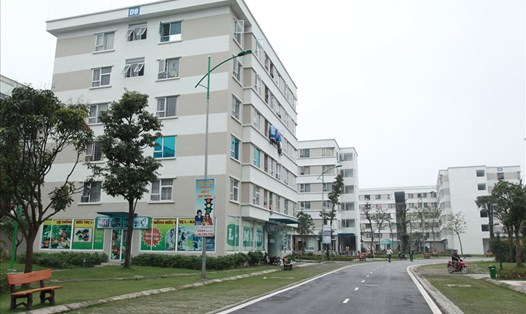 Tổ hợp nhà ở xã hội Ecohome (quận Bắc Từ Liêm) được xây dựng dành cho người có thu nhập thấp tại Hà Nội. Ảnh: TC