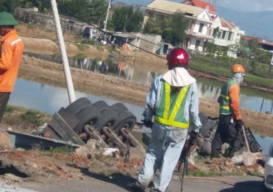 Hiện trường vụ việc. Ảnh: Lê Phi Long