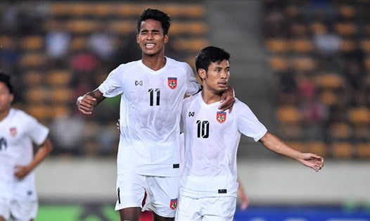 ĐT Myanmar vươn lên ngôi đầu bảng A, xếp trên ĐT Việt Nam nhờ hiệu số bàn thắng. Ảnh: AFF