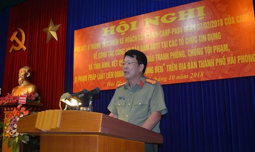 Đại tá Đào Quang Trường - Phó Giám đốc Công an thành phố phát biểu chỉ đạo. Ảnh: Thu Ninh.