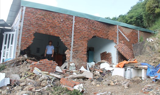 Hiện trường vụ vỡ hồ nhân tạo của dự án Khu dân cư cao cấp Hoàng Phú, phường Vĩnh Hòa, Nha Trang. Ảnh: PV