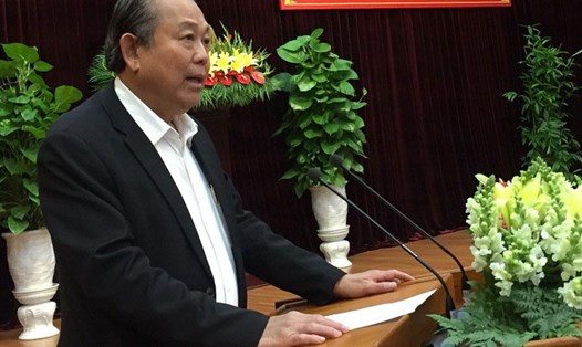 Phó Thủ tướng Thường trực Trương Hòa Bình tại buổi làm việc với Ban Thường vụ Thành ủy Đà Nẵng.