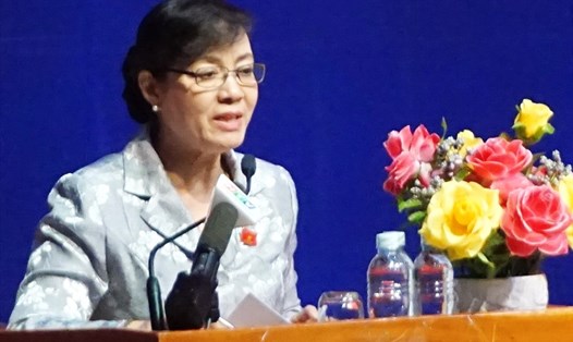 Chủ tịch HĐND TPHCM Nguyễn Thị Quyết Tâm cho biết thành phố đã làm việc với lãnh đạo các thời kỳ về Thủ Thiêm.  Ảnh:  M.Q
