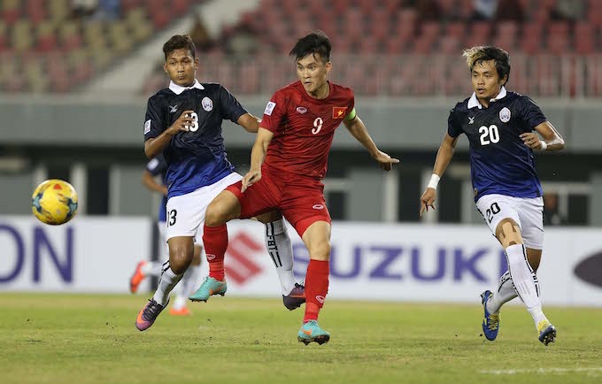 Công Vinh từng ghi nhiều bàn thắng vào lưới Campuchia.