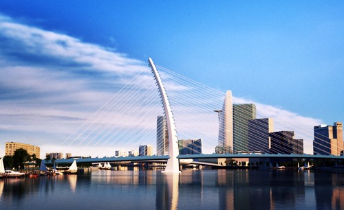 Dự án cầu Thủ Thiêm 2 đang bị chậm tiến độ.