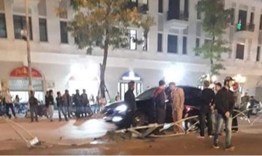 Hiện trường vụ xe điên gây tai nạn ở Thái Bình (Ảnh Zing.vn)