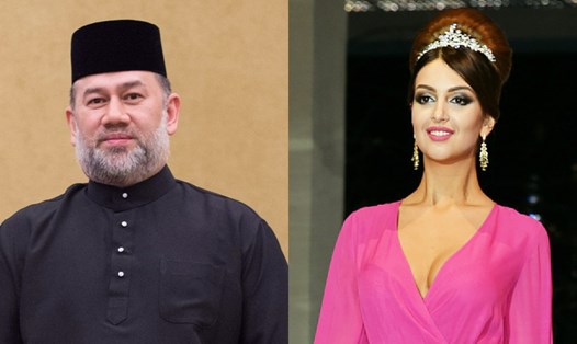 Nhà vua Malaysia và Hoa hậu Mátxcơva. Ảnh: Reuters