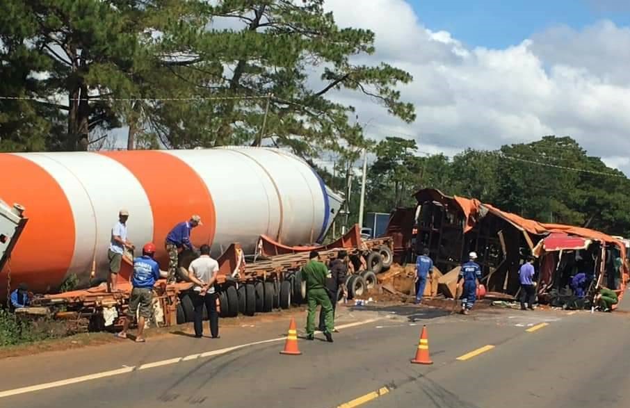 Hiện trường vụ tai nạn.