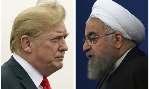 Tổng thống Mỹ Donald Trump (trái) và Tổng thống Iran Hassan Rouhani. Ảnh: AP. 