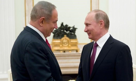 Tổng thống Nga Vladimir Putin và Thủ tướng Israel Benjamin Netanyahu. Ảnh: AFP