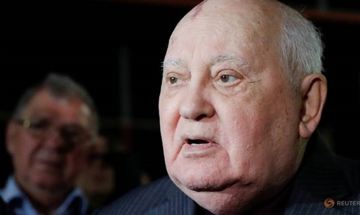 Cựu lãnh đạo Liên Xô Mikhail Gorbachev dự buổi công chiếu phim tài liệu "Gặp gỡ Gorbachev" ngày 8.11.2018 tại Mátxcơva. Ảnh: Reuters
