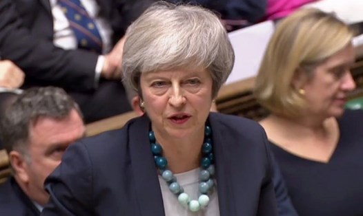 Bà Theresa May cho biết sẽ tiếp tục đàm phán với các nhà lãnh đạo EU để cứu thỏa thuận Brexit. Ảnh: AFP. 