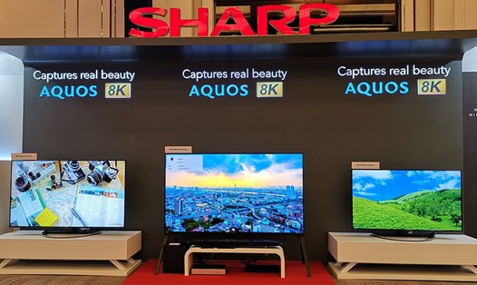 3 mẫu TV 8K được Sharp Việt Nam trưng bày tại sự kiện ra mắt sản phẩm mới sẽ được bán tại Việt Nam từ năm 2019 (ảnh: PK).