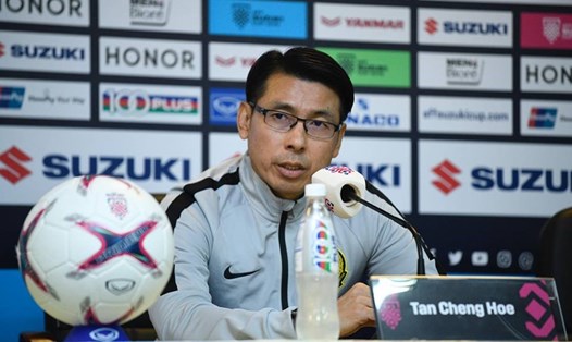 HLV Tan Cheng Hoe khá tự tin cho trận chung kết lượt về. Ảnh: Quốc Bình 