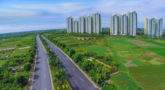 Dự án xây dựng tuyến đường liên tỉnh Hà Nội - Hưng Yên. Ảnh: ST