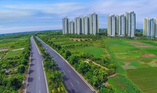 Dự án xây dựng tuyến đường liên tỉnh Hà Nội - Hưng Yên. Ảnh: ST