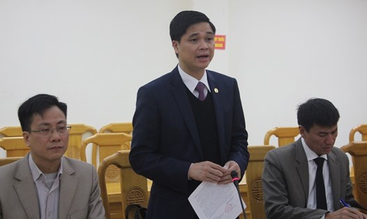 Ông Ngọ Duy Hiểu - Phó Chủ tịch Tổng LĐLĐVN phát biểu tại buổi làm việc. Ảnh: Trần Tuấn
